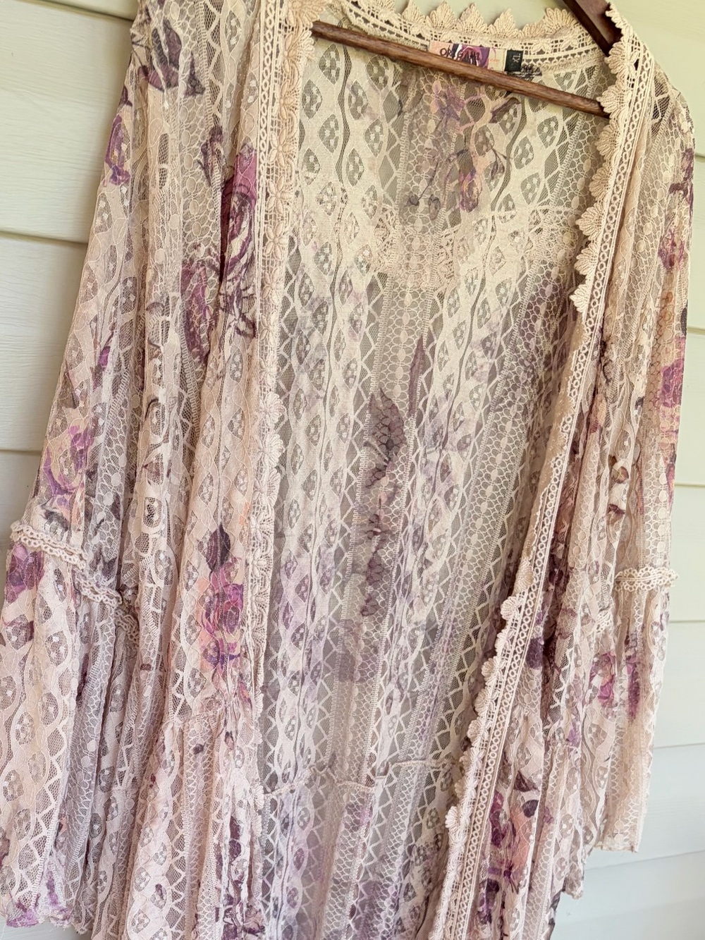 Origami Lace Crochet Duster/kimono Cardigan 
Shabby Chic Festival - Picture 4 of 6